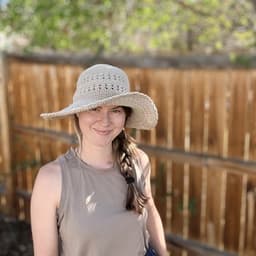 Bridget, founder of Giddy Carrot, in her garden